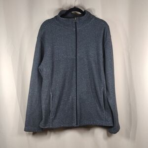 Bass Pro Shops Grey Winter Fleece Outdoor Comfy Cozy Men's Zip Up Casual Jacket